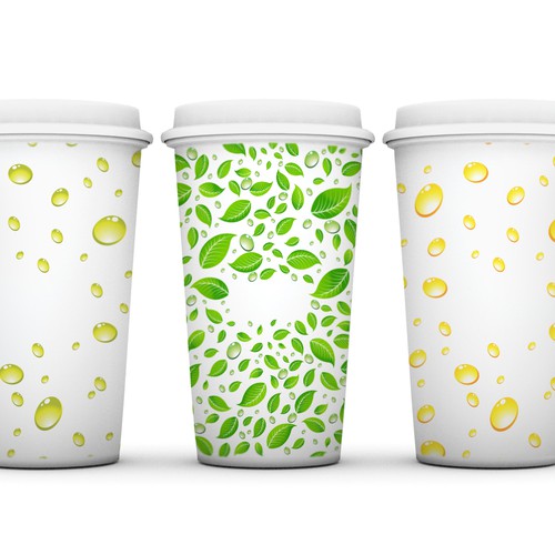 Teacup design with the title 'Cold drink cup for warm days'