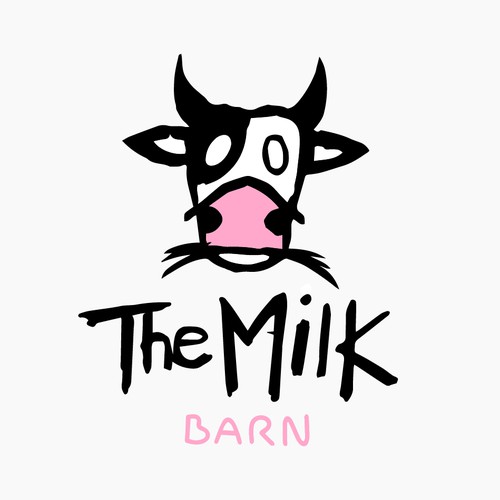 Milk design with the title 'The Milk Barn'