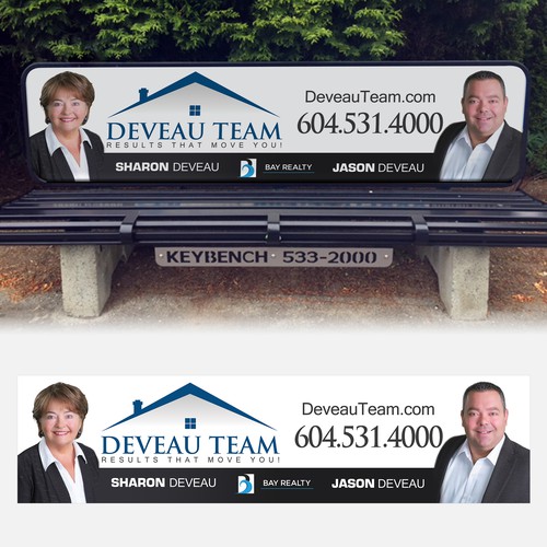 Bench design with the title 'BUS STOP BENCH BANNER'