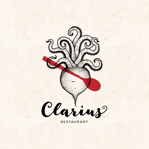 Octopus logo with the title 'Clarius Restaurant'