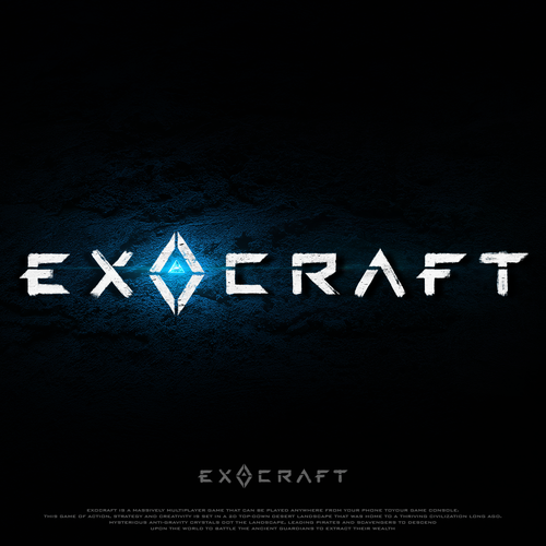 Futuristic logo with the title 'Logo design for Exocraft'