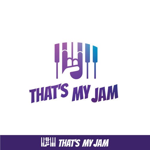 Piano logo with the title 'Logo design contest entry'