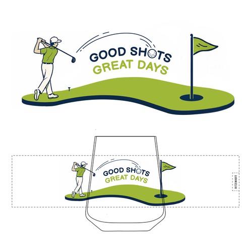 Doodle artwork with the title 'GOOD SHOTS GREAT DAYS'