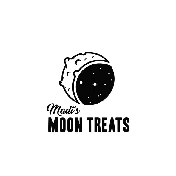 Crescent design with the title 'Moon logo'