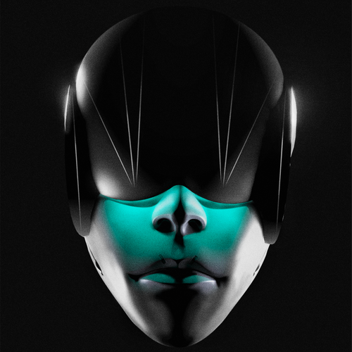 Futuristic artwork with the title 'Illustration'