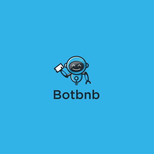 App logo with the title 'Robot logo for the botbnb company'