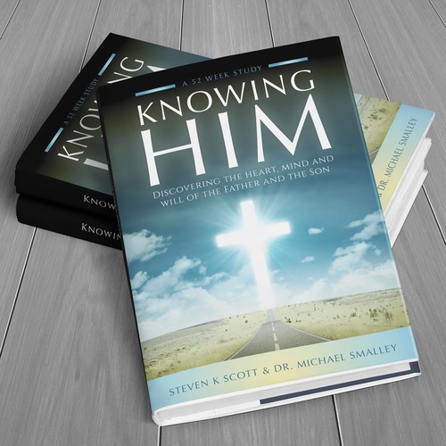 Path design with the title 'Book cover design for "Knowing Him"'