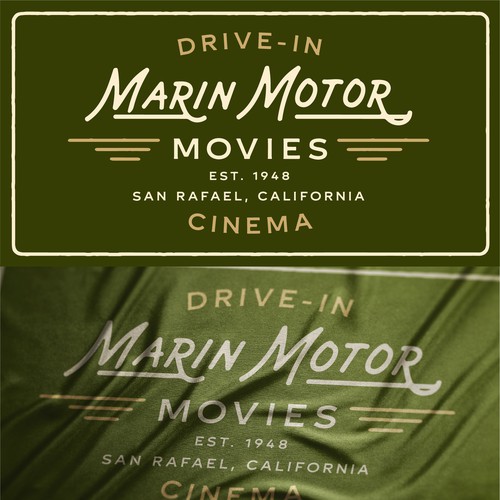 Banner illustration with the title 'Baner Flag design for Marin Motor Movies'
