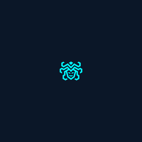 Medusa logo with the title 'Flat medusa logo concept'
