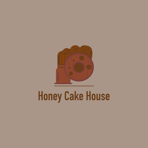 Sketching logo with the title 'Honey Cake House'