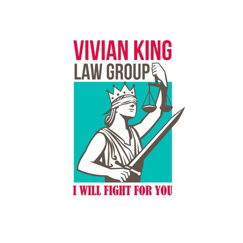 Justice logo with the title 'Vivian King Law Group Logo'