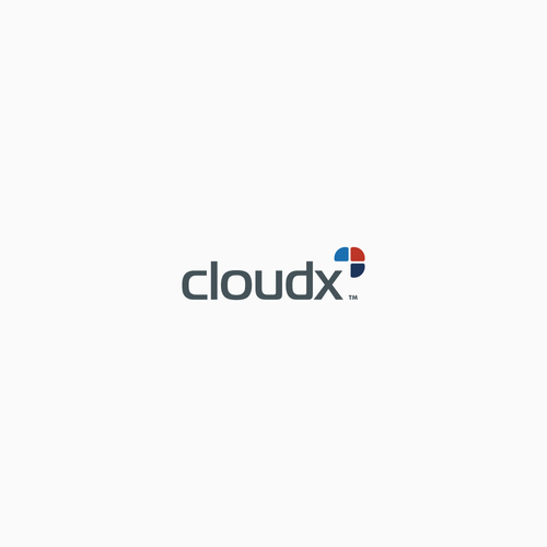 X logo with the title 'Logo for cloud service website.'
