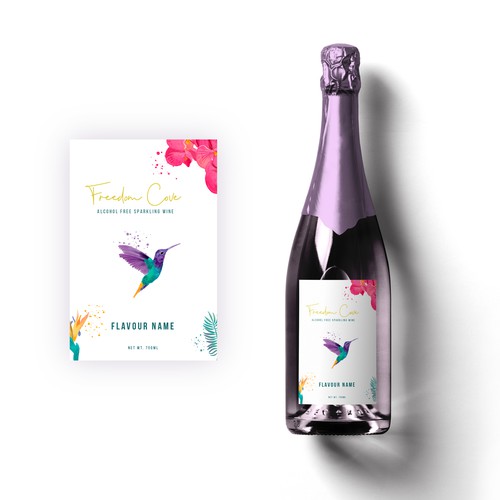 Fresh label with the title 'Wine Label Design'