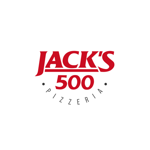 Pizza logo with the title 'Jack's 500 Pizzeria'