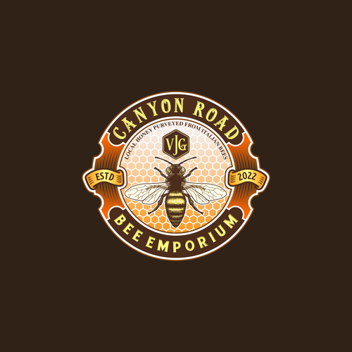 Honey bee logo with the title 'Canyon Road Bee Emporium'
