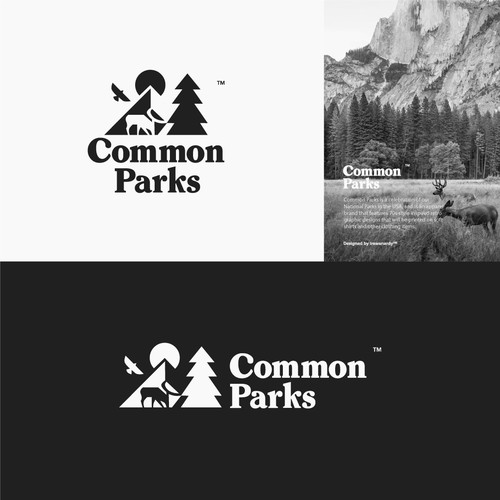 Fir tree logo with the title 'Common Parks'