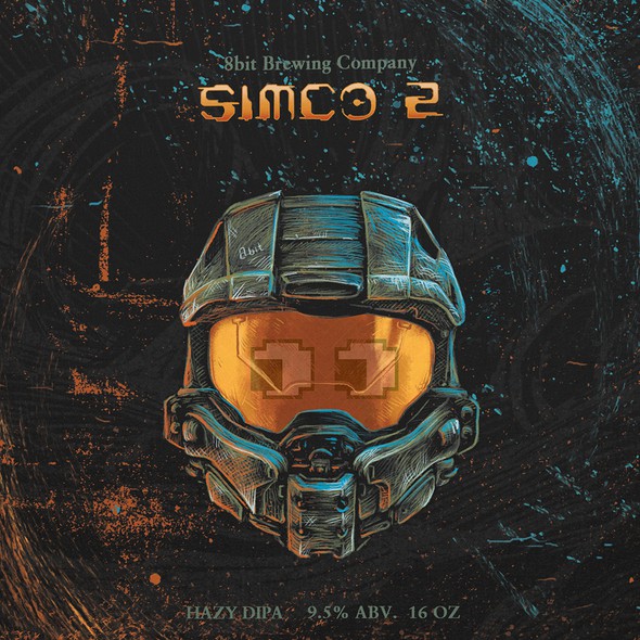 Halo design with the title '8bit-Simco 2'