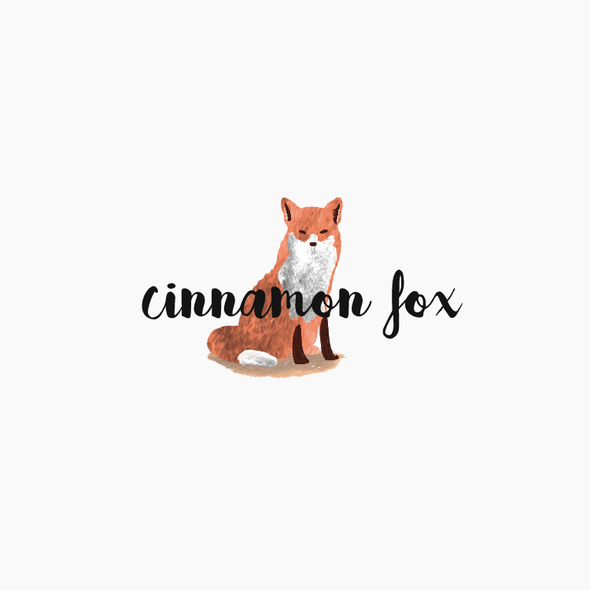 Painting design with the title 'Fox Logo Concept for Cinnamon Fox'