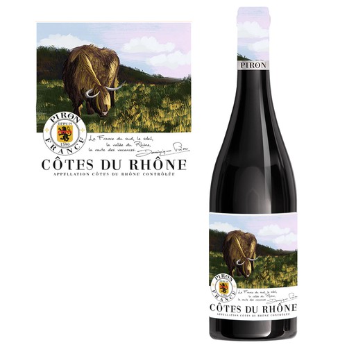 Wine label artwork with the title 'Wine Design'