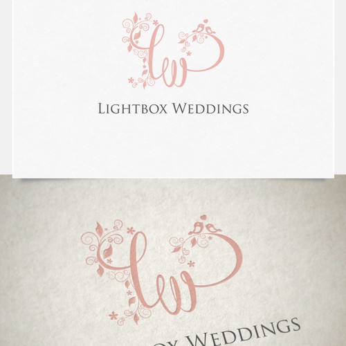 Bird logo with the title 'Lightbox Weddings'