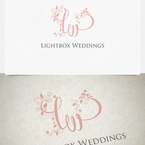 Bird logo with the title 'Lightbox Weddings'