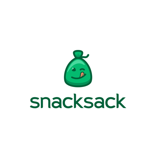 Snack logo with the title 'Logo concept for fun healthy snacks'