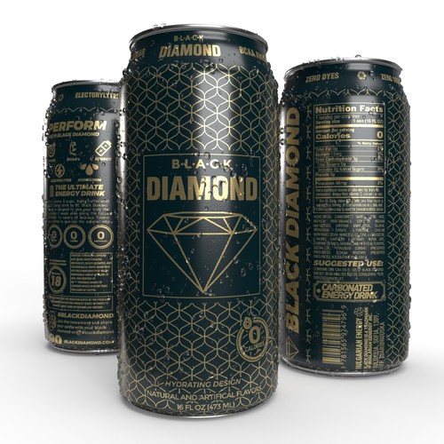 Luxurious label with the title 'Black Diamond'