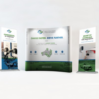 Pop-up and Roll-up Banners for an EV company