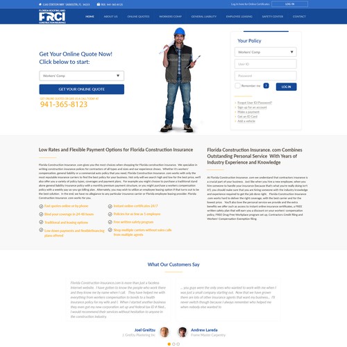 Roof design with the title 'Construction Insurance Agency'