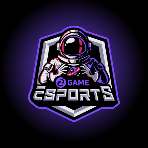 Galaxy logo with the title 'Astronaut Esport Logo Concept'