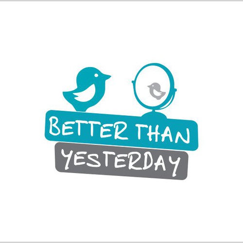 Mirror design with the title 'Logo for a blog about trying to be better'