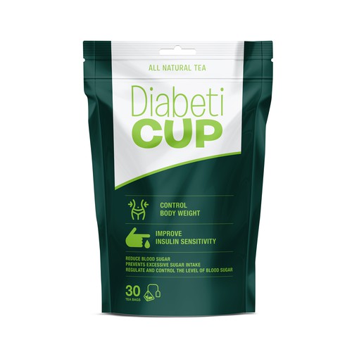 Body care packaging with the title 'Diabeti CUP'