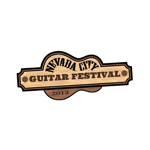 Guitar logo with the title 'Nevada City Guitar Festival'