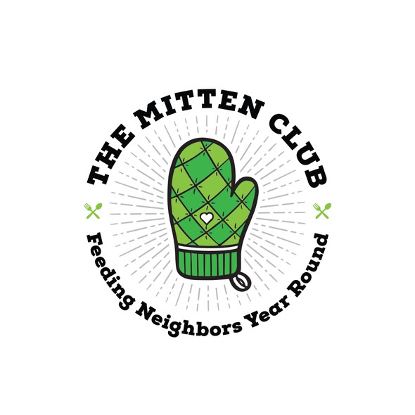 Glove logo with the title 'The Mitten Club'
