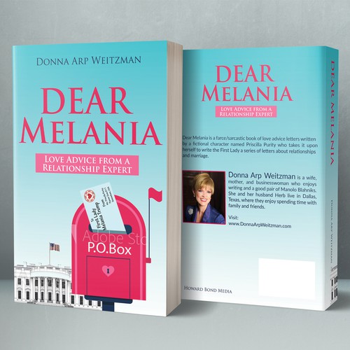 Retro book cover with the title 'Design a fun book cover for letters of "love advice" to Melania Trump'