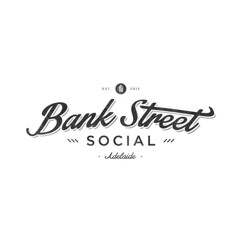 Social logo with the title 'Create a Vintage Logo Design for a New Industrial-Style Bar'