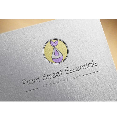 Essential oils logo with the title 'Logo for essential oil shop'