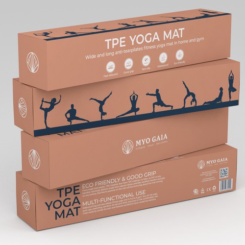 Fitness packaging with the title 'Package box design'