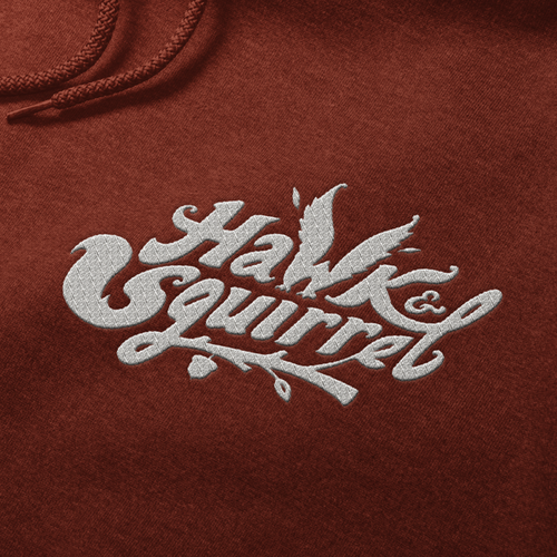 Hand-drawn logo with the title 'Hand drawn typography logo'