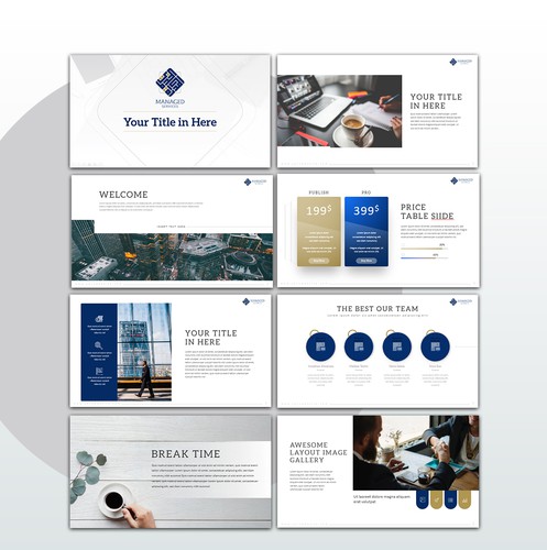 Proposal design with the title 'Powerpoint Template'