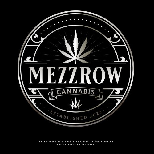 Art Nouveau design with the title 'Mezzrow Cannabis'