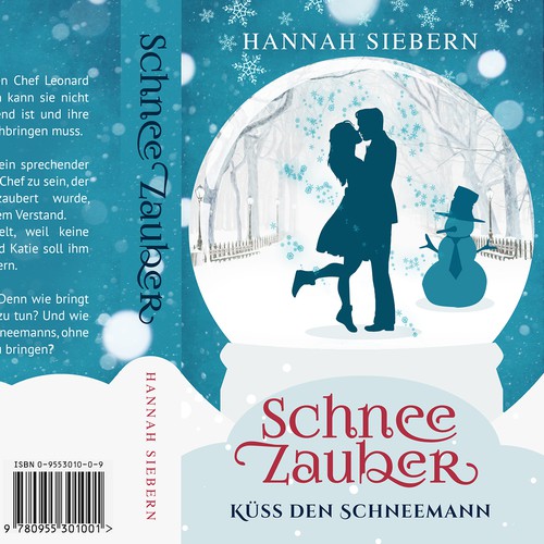 Winter book cover with the title ' a bookcover for a winter Lovestory'