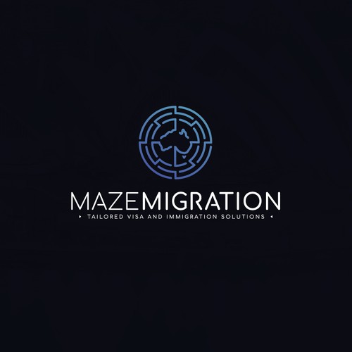 Sleek design with the title 'Sleek Logo For Maze Migration'