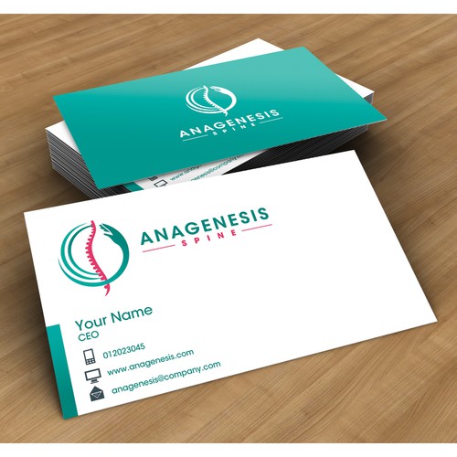 Spine design with the title 'Anagenesis business card'