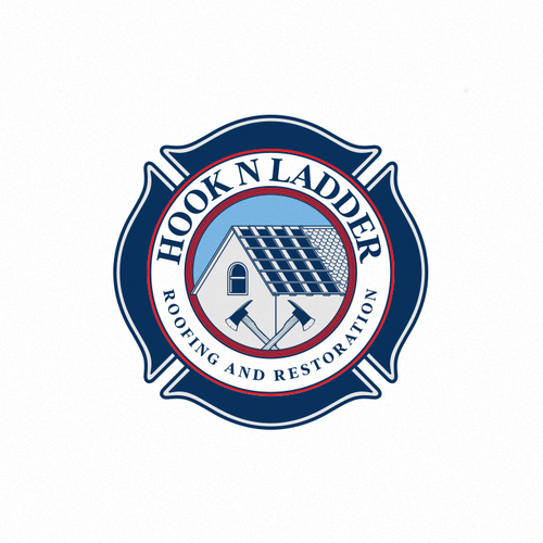 Hook design with the title 'Hook N Ladder Roofing and Restoration'