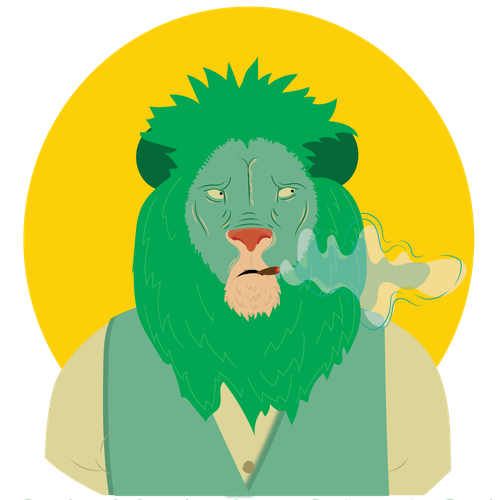 Lion t-shirt with the title 'tshirt design'