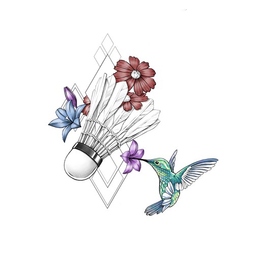 Hummingbird design with the title 'Hummingbird Tattoo'