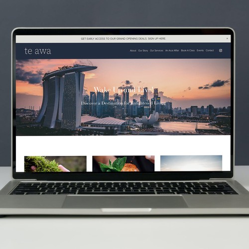 Singapore design with the title 'Te Awa'