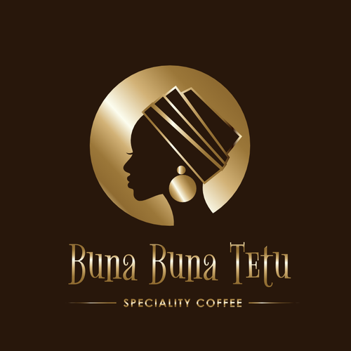 African logo with the title 'logo coffee'