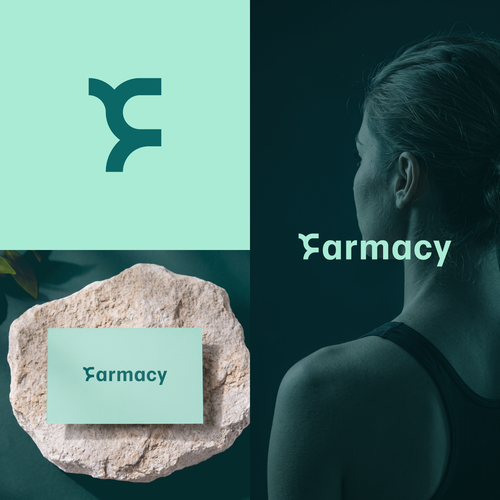 Friendly logo with the title 'Farmacy Logo'